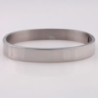 Rozsdamentes acél bangle, Stainless Steel, az eredeti szín, 9mm, Belső átmérő:Kb 67x60mm, Hossz Kb 7.4 inch, Által értékesített PC