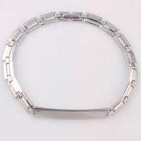 Rozsdamentes acél ékszer karkötő, Stainless Steel, az eredeti szín, 6.50mm, Naponta eladott Kb 8.7 inch Strand