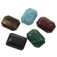 Edelstein Cabochon, flache Rückseite & gemischt, 18x25mm, 5PCs/Tasche, verkauft von Tasche