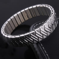 Unisex narukvica i Bangle, Nehrđajući čelik, bez spolne razlike, izvorna boja, 14mm, Prodano Per Približno 7.5 inčni Strand