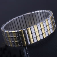 Mænd armbånd, Stainless Steel, forgyldt, for mennesket & to tone, 18mm, Solgt Per Ca. 87 inch Strand