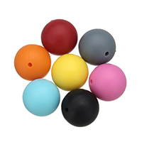 Beads silicone, Cerchio, Approvazione FDA, nessuno, 20mm, Foro:Appross. 2mm, 50PC/borsa, Venduto da borsa