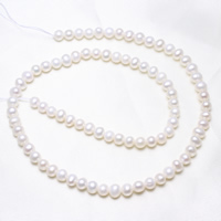 Krumpir Kulturan Slatkovodni Pearl perle, prirodan, bijel, 5-6mm, Rupa:Približno 0.8mm, Prodano Per Približno 15.5 inčni Strand