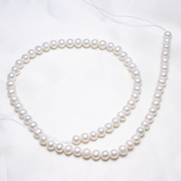 Cultured Potato Freshwater Pearl Beads natural white 6-7mm Approx 0.8mm Sold Per Approx 15.5 Inch Strand