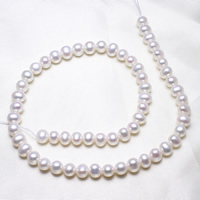 Cultured Potato Freshwater Pearl Beads natural white 7-8mm Approx 0.8mm Sold Per Approx 15.5 Inch Strand