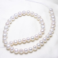 Krumpir Kulturan Slatkovodni Pearl perle, prirodan, bijel, 9-10mm, Rupa:Približno 0.8mm, Prodano Per Približno 15.5 inčni Strand