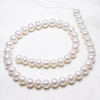 Krumpir Kulturan Slatkovodni Pearl perle, prirodan, bijel, 9-10mm, Rupa:Približno 0.8mm, Prodano Per Približno 15.5 inčni Strand