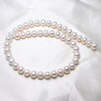 Krumpir Kulturan Slatkovodni Pearl perle, prirodan, bijel, 9-10mm, Rupa:Približno 0.8mm, Prodano Per Približno 15.5 inčni Strand