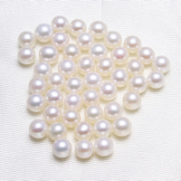 Ingen hul ferskvandskulturperle Beads, Ferskvandsperle, Kartoffel, naturlig, hvid, 3.5-4mm, 10pc'er/Bag, Solgt af Bag