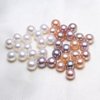 Ingen hul ferskvandskulturperle Beads, Ferskvandsperle, Kartoffel, naturlig, flere farver til valg, 6.5-7mm, 10pc'er/Bag, Solgt af Bag