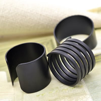 Juego de anillos de aleación de zinc, chapado en color plomo negro, glaseado, Negro, libre de plomo & cadmio, 15-17mm, tamaño:4-6.5, 3PCs/Set, Vendido por Set