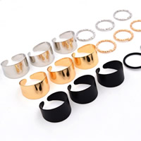 Zinc Alloy ring Set, forgyldt, flere farver til valg, bly & cadmium fri, 17mm, Størrelse:6.5, 6pc'er/sæt, Solgt af sæt