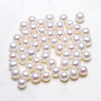 Ingen hul ferskvandskulturperle Beads, Ferskvandsperle, Kartoffel, naturlig, hvid, 4.5-5mm, 10pc'er/Bag, Solgt af Bag