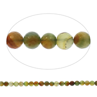 Prirodni Čipka Agate perle, čipke ahat, Krug, faceted, miješana boja, 10mm, Rupa:Približno 1mm, 38računala/Strand, Prodano Per Približno 14.5 inčni Strand