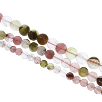 Beads Gemstone misti, pietra preziosa, Cerchio, formato differente per scelta, Foro:Appross. 1mm, Venduto per Appross. 14.5 pollice filo