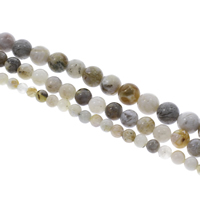 Bamboo Agate Bead, Runde, forskellig størrelse for valg, Hole:Ca. 1mm, Solgt Per Ca. 14.5 inch Strand