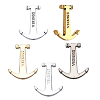 Zink Alloy Smycken Pärlor, Anchor, plated, nautiska mönster & med bokstaven mönster, fler färger för val, nickel, bly och kadmium gratis, 20x24.50x4mm, Hål:Ca 1.4mm, 100PC/Lot, Säljs av Lot