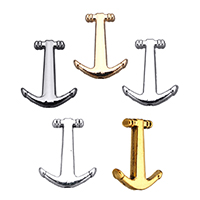 Zink Alloy Smycken Pärlor, Anchor, plated, nautiska mönster, fler färger för val, nickel, bly och kadmium gratis, 14x17x2.50mm, Hål:Ca 1mm, 100PC/Lot, Säljs av Lot