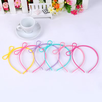 ABS Plastic Hair Band, Strik, voor kinderen, meer kleuren voor de keuze, 6mm, Lengte Ca 13.7 inch, 10pC's/Lot, Verkocht door Lot