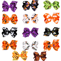 Grosgrain Ribbon Nokka Clip, kanssa Silitysrauta clip, Bowknot, platina väri päällystetty, lapsille & Halloween koruja lahjaksi & Erilaisia ​​malleja valinta, 80x40mm, Myymät PC