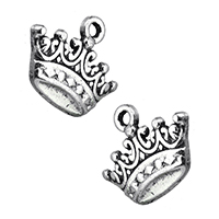 Zinc Alloy Crown Pendants antique silver color plated nickel lead & cadmium free Approx 1.5mm Sold By Lot