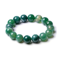 agate verte bracelet, naturel, unisexe & normes différentes pour le choix, Longueur Environ 7.5 pouce, 10brintoron/lot, Vendu par lot