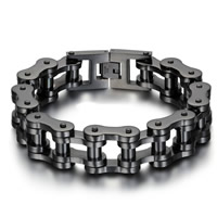 
Herren Armband, Titanstahl, schwärzen, für den Menschen, 14mm, verkauft per ca. 9 ZollInch Strang