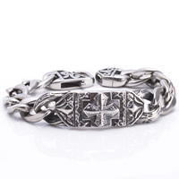 Titanium Steel Bracelet curb chain & for man & blacken 16mm Sold Per Approx 8 Inch Strand