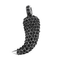 Rostfritt stål Smycken Hängen, ROSTFRITT STÅL, Claw, med strass, 25x43x13mm, Hål:Ca 6x6.5mm, Säljs av PC