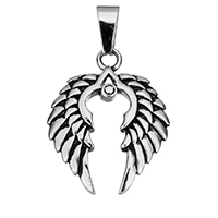 Stainless Steel Pendants Wing Shape blacken Approx Sold By PC