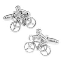 Cufflinks Brass Bike platinum color plated nickel lead & cadmium free 10-20mm Sold By Pair