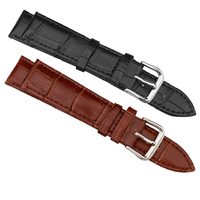 Watch Bands Cowhide stainless steel pin buckle nickel lead & cadmium free Sold By Set