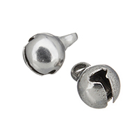 Stainless Steel Bell Charm, oprindelige farve, 6x8.50x5.50mm, Hole:Ca. 2mm, 1000pc'er/Lot, Solgt af Lot