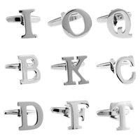 Cufflinks Brass platinum color plated nickel lead & cadmium free 10-20mm Sold By Pair