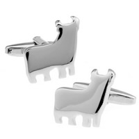 Manchetknopen, Messing, Stier, platinum plated, nikkel, lood en cadmium vrij, 10-20mm, Verkocht door pair