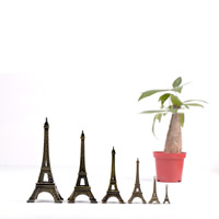 Decoração da moda, liga de zinco, Torre Eiffel, banho de cor bronze antigo, tamanho diferente para a escolha, níquel, chumbo e cádmio livre, vendido por PC