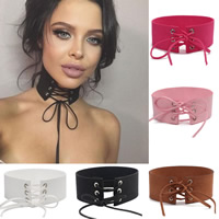 Mode Collier Choker, velours de coton, avec fer, Placage de couleur platine, plus de couleurs à choisir, 40mm, Vendu par Environ 12 pouce brin