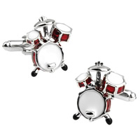 Manchetknopen, Messing, Muziekinstrument, platinum plated, glazuur, nikkel, lood en cadmium vrij, 10-20mm, Verkocht door pair