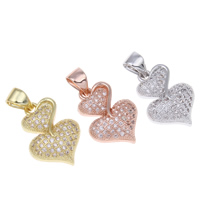 Cubic Zirconia Micro Pave Brass Pendant Heart plated micro pave cubic zirconia nickel lead & cadmium free Approx Sold By PC