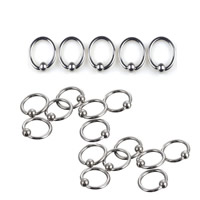 Stainless Steel Nose Piercing Nakit, 316L Stainless Steel, različite veličine za izbor, izvorna boja, 50računala/Lot, Prodano By Lot