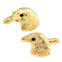 Manchetknopen, Messing, Adelaar, gold plated, glazuur, nikkel, lood en cadmium vrij, 10-20mm, Verkocht door pair