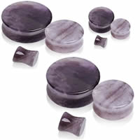 Fashion Piercing Tunnel Amethyst Drum February Birthstone & natural Sold By Bag