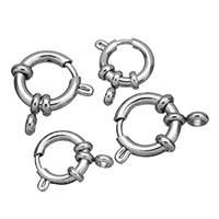 Stainless Steel Spring Ring Clasp original color Sold By Lot