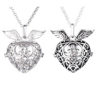 Pregnant Ball Locket Pendant Brass Winged Heart plated hollow nickel lead & cadmium free Approx 3-5mm Sold By Bag