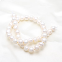 Barokní kultivované sladkovodní perle, Sladkovodní Pearl, Kolo, bílý, 11-12mm, Otvor:Cca 3mm, Prodáno za 15.3 inch Strand