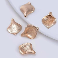 24k ouro grânulos, cobre, Folha, Ouro banhado 24K, Chumbo e cádmio livre, 13.5x17.5mm, Buraco:Aprox 1-2mm, 20PCs/Bag, vendido por Bag