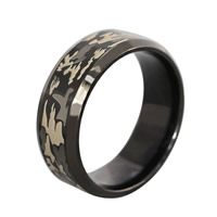 Stainless Steel Finger Ring for Men Titanium Steel Donut plated 8mm Sold By Bag