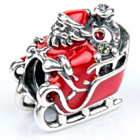 European Christmas Beads Zinc Alloy Santa Claus antique silver color plated Christmas jewelry & without troll & enamel & with rhinestone nickel lead & cadmium free Approx 4.5-5mm Sold By Lot