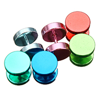 Gioielleria da Piercing orecchio in acciaio inox, elettroforesi, colori misti, 10x10x9.50mm, 10PC/lotto, Venduto da lotto