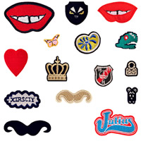 Sy -on Patch, Duk, olika stilar för val & med bokstaven mönster, 30Satser/Lot, 10PC/Ställ, Säljs av Lot